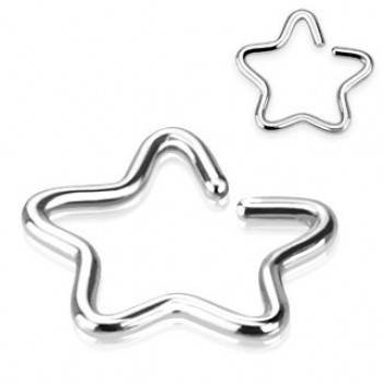 Fake Cartilage Clip On Star Ring
